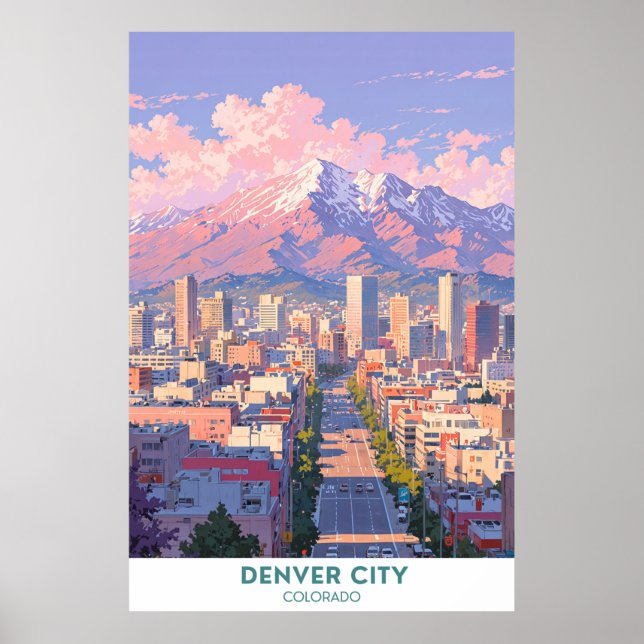 Denver City - Schönes Colorado Poster (Vorne)