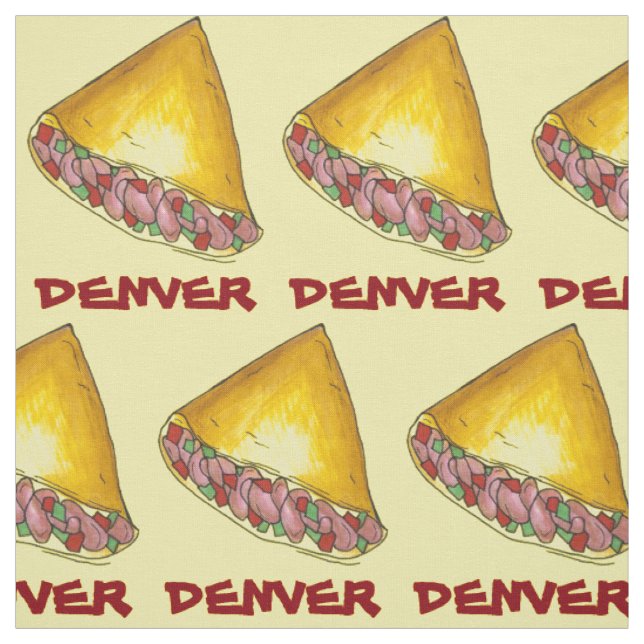 DENVER CO Colorado Omelet Ei Omelet Frühstück Stoff (Muster)