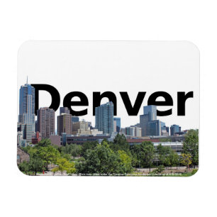 Denver CO Skyline mit Denver im Himmel Magnet