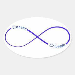 Denver CO Unendlichkeitsticker Ovaler Aufkleber