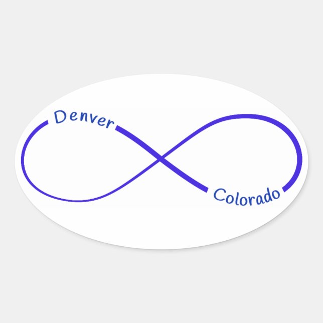 Denver CO Unendlichkeitsticker Ovaler Aufkleber (Vorderseite)