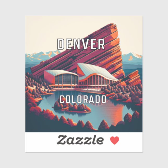 Denver Colorado 3 Inch Vinyl Sticker (Blatt)