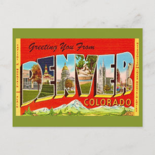 Denver Colorado alte Postkarte