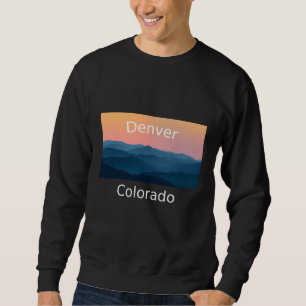 Denver Colorado Berg Sonnenuntergang Heimatstadt Sweatshirt