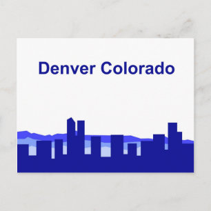 Denver Colorado - Blau Postkarte