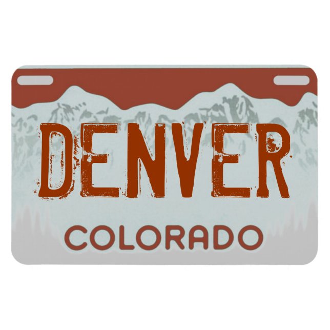 Denver Colorado Braunen Nummernschild-Magnet Magnet (Horizontal)
