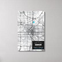 Denver, Colorado City Map + Mark Your Location