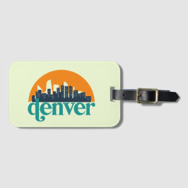 Denver Colorado City Skyline Retro City Art Gepäckanhänger