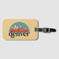 Denver Colorado City Skyline Vintag Cityscape