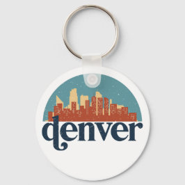 Denver Colorado City Skyline Vintag Cityscape Schlüsselanhänger