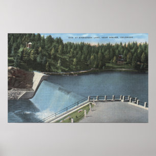 Denver, Colorado - Dam am Evergreen Lake View Poster