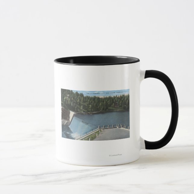 Denver, Colorado - Dam am Evergreen Lake View Tasse (Rechts)