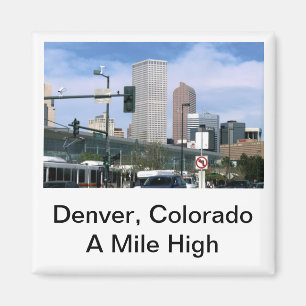Denver, Colorado - Ein kleiner Kühlschrankmagnet Magnet