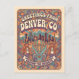 Denver Colorado Erklimme die Höhen auf Hippie-Art Postkarte