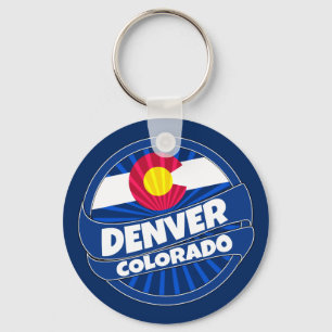 Denver Colorado Fahne platzte Schlüsselanhänger