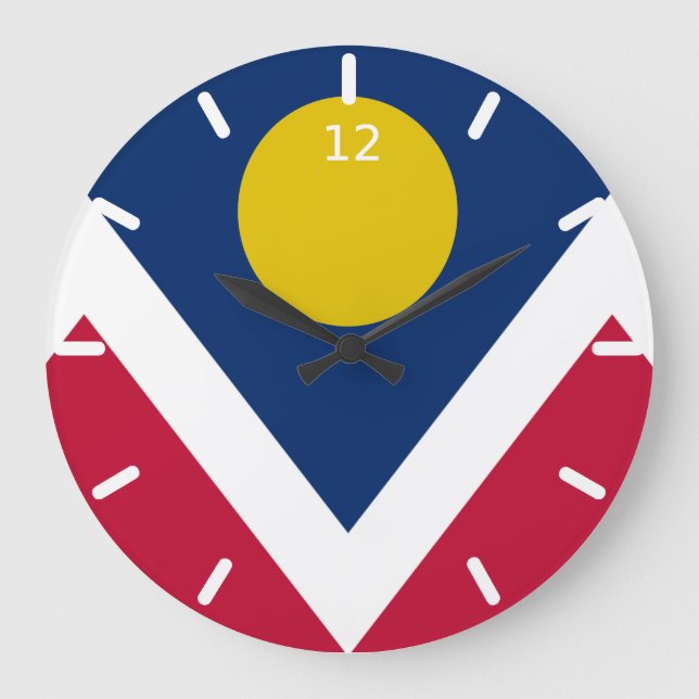 Denver (Colorado)-Flagge Große Uhr (Vorderseite)