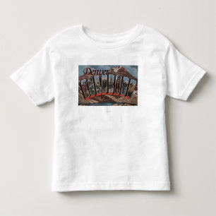 Denver, Colorado - große Buchstabe-Szenen Kleinkind T-shirt