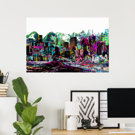 Denver, Colorado in Graffiti Poster