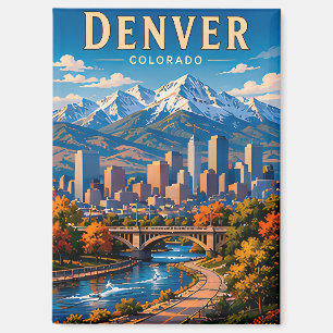 🌄 Denver Colorado Mountain City Kollektion Magnet