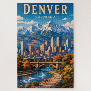 🌄 Denver Colorado Mountain City Kollektion Puzzle