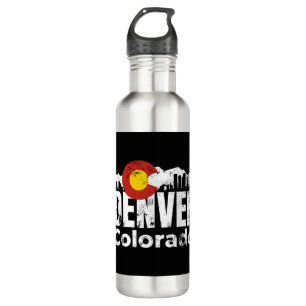 Denver Colorado Mountains Edelstahlflasche