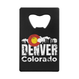 Denver Colorado Mountains Geldbeutel Flaschenöffner