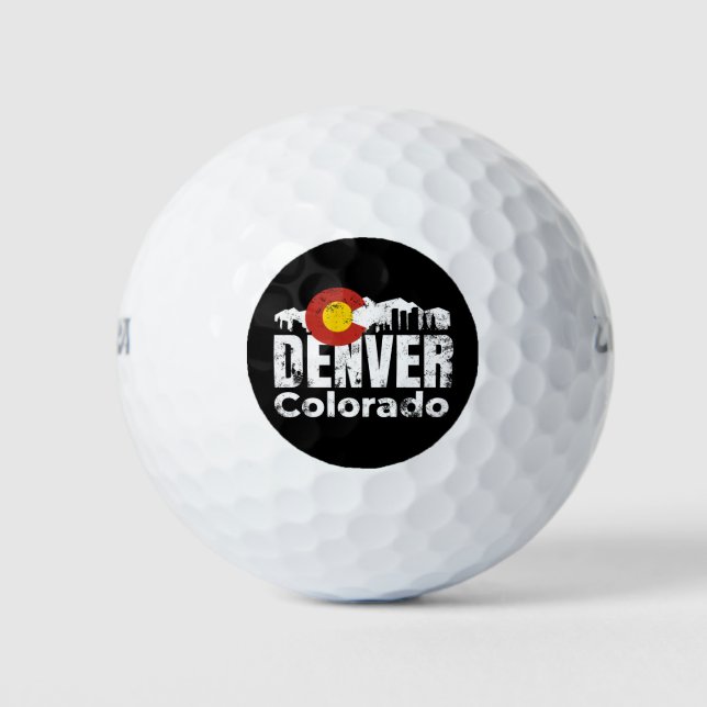 Denver Colorado Mountains Golfball (Vorderseite)