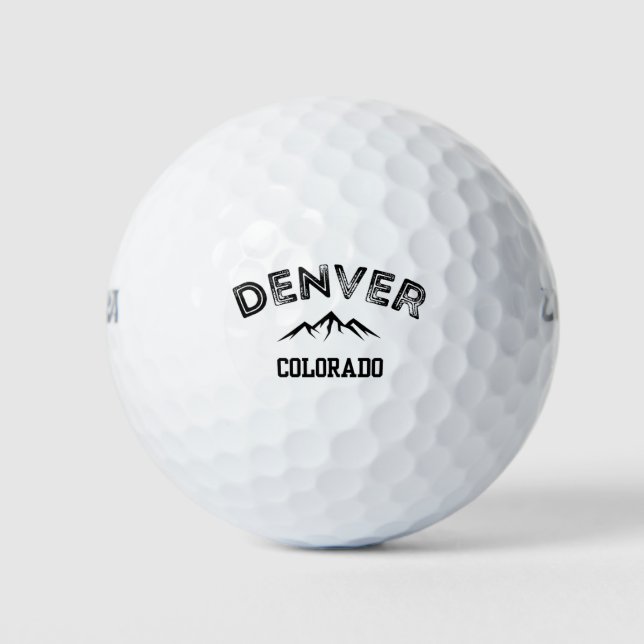 Denver Colorado Mountains Golfball (Vorderseite)