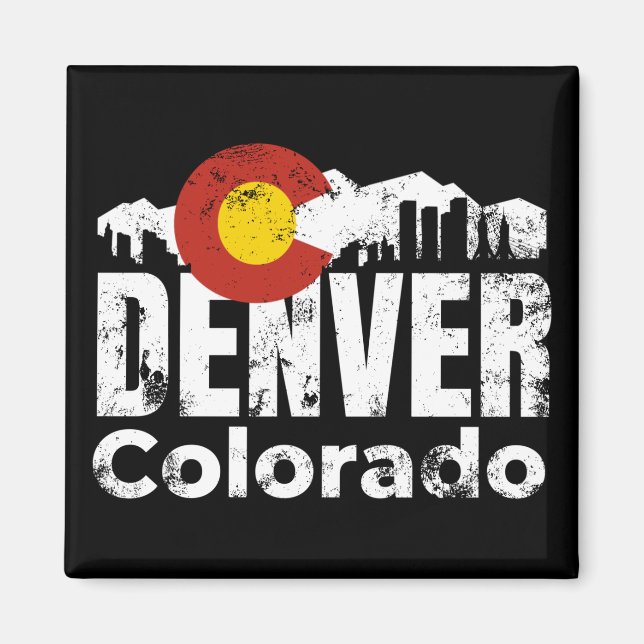 Denver Colorado Mountains Magnet (Vorne)