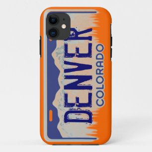 Denver Colorado orange blaue Lizenz iPhone 5 Fall 11 Hülle