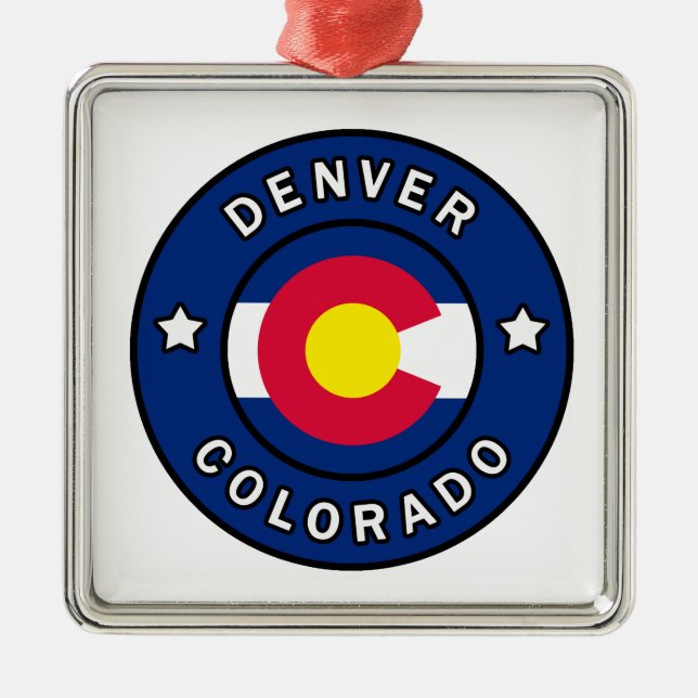 Denver Colorado Ornament Aus Metall (Vorne)
