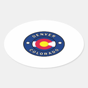 Denver Colorado Ovaler Aufkleber