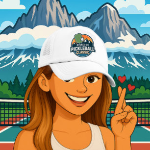 Denver Colorado Pickleball-Paddel-Stil Truckerkappe
