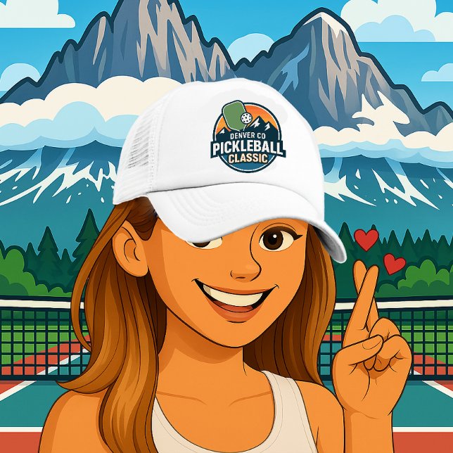 Denver Colorado Pickleball Paddle Style Truckerkappe (Denver Colorado Pickleball Trucker Hat)