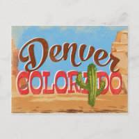 Denver Colorado Postcard Cartoon Wüste Vintag