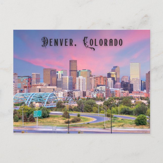 Denver Colorado Postcard Travel Postkarte (Vorderseite)