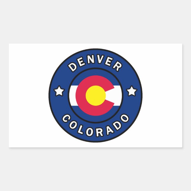 Denver Colorado Rechteckiger Aufkleber (Vorderseite)
