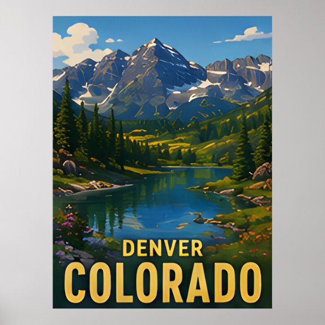 Denver Colorado Reise-Geschenk Poster (Vorne)