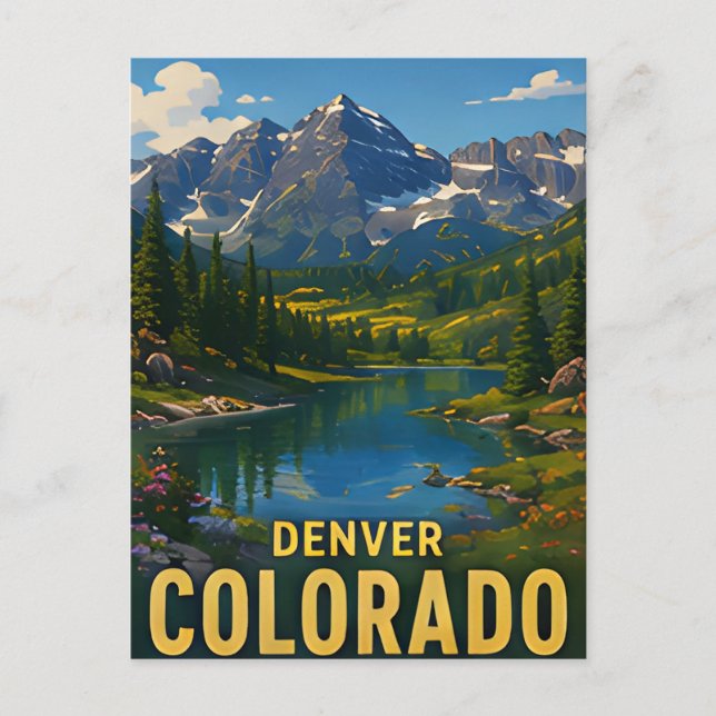 Denver Colorado Reise-Geschenk Postkarte (Vorderseite)