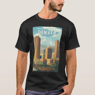 Denver Colorado Reise Kunst Vintage T-Shirt