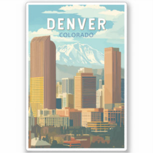 Denver Colorado Reisen Vintag Aufkleber