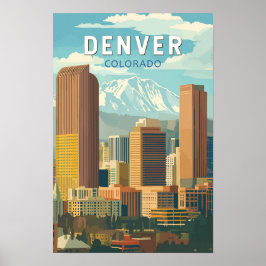 Denver Colorado Reisen Vintag Poster