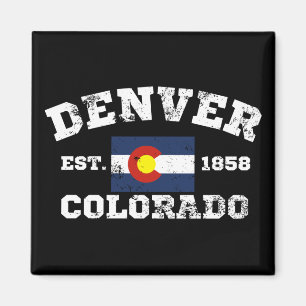 Denver Colorado Retro Vintag Magnet