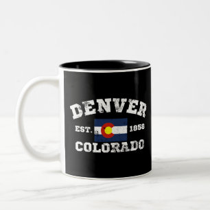 Denver Colorado Retro Vintag Zweifarbige Tasse