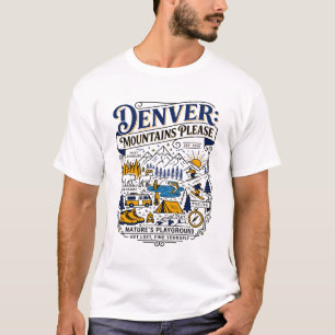 dENVER cOLORADO rOCKY gEBIRGE oUTDOOR zELT lAGER a T-Shirt
