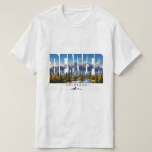 Denver Colorado Rocky Mountain Skyline Reise T-Shirt