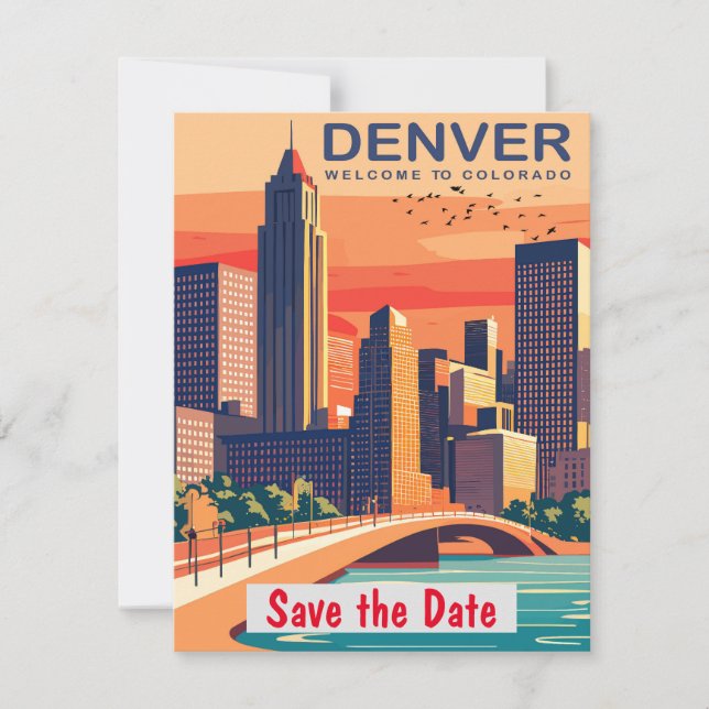 Denver, Colorado Save The Date (Vorderseite)