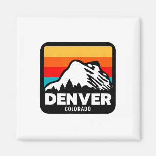 Denver Colorado Skifahren Snowboarden Familienausf Magnet