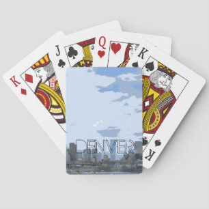Denver Colorado skyline künstlerische Spielkarten
