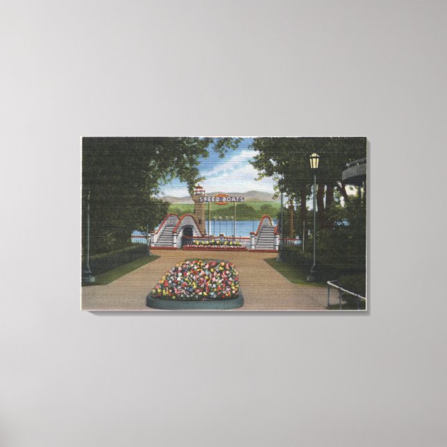 Denver, Colorado - Speedboote am Rhoda-See Leinwanddruck (Vorderseite)